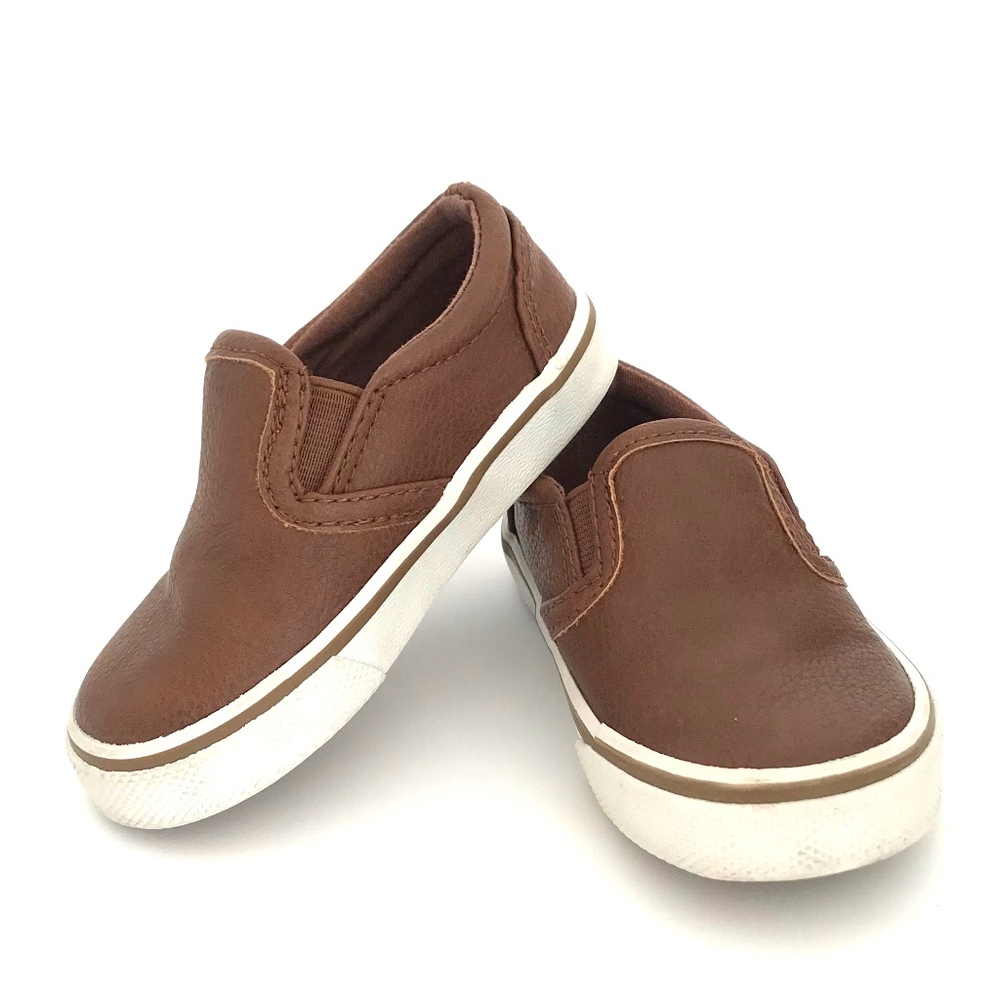 Circo Brown Leather Slip Ons